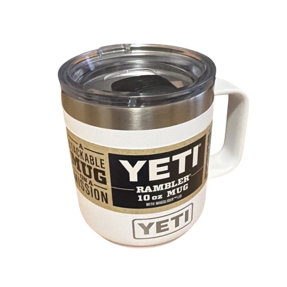 YETI Rambler 10 oz Stackable Mug White Stainless Steel with MagSlider Lid